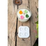 Rufus Concept Menekşe Orkidesi Çiçek 4'lü Silikon Mum Kalıbı - Beyaz