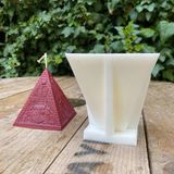 Rufus Concept Piramit Büyük 9x9x9,5 Silikon Mum Kalıbı - Beyaz