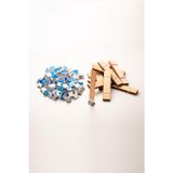 Rufusconcept Ahşap Mum Fitili + Yapışkanlı Sehpa - 100 Adet ( 25mm x 100mm x 0,5mm )