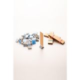 Rufusconcept Ahşap Mum Fitili + Yapışkanlı Sehpa - 30 Adet ( 20mm x 75mm x 0,5mm )
