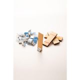 Rufusconcept Ahşap Mum Fitili + Yapışkanlı Sehpa - 30 Adet ( 25mm x 75mm x 0,5mm )
