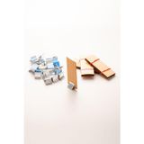 Rufusconcept Ahşap Mum Fitili + Yapışkanlı Sehpa - 30 Adet ( 30mm x 75mm x 0,5mm )