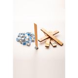 Rufusconcept Ahşap Mum Fitili + Yapışkanlı Sehpa - 40 Adet ( 20mm x 150mm x 0,5mm )