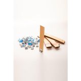 Rufusconcept Ahşap Mum Fitili + Yapışkanlı Sehpa - 40 Adet ( 30mm x 150mm x 0,5mm )