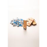 Rufusconcept Ahşap Mum Fitili + Yapışkanlı Sehpa - 40 Adet ( 30mm x 75mm x 0,5mm )