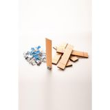 Rufusconcept Ahşap Mum Fitili + Yapışkanlı Sehpa - 50 Adet ( 25mm x 100mm x 0,5mm )