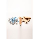 Rufusconcept Ahşap Mum Fitili + Yapışkanlı Sehpa - 50 Adet ( 30mm x 100mm x 0,5mm )