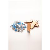 Rufusconcept Ahşap Mum Fitili + Yapışkanlı Sehpa - 50 Adet ( 30mm x 75mm x 0,5mm )