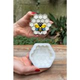 Rufusconcept Bal Arısı Kabartmalı Petek Silikon Mum Kalıbı
