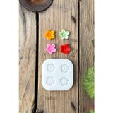 Rufusconcept Beş Yapraklı Leylak Çiçeği 4'lü Silikon Mum Kalıbı