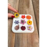 Rufusconcept Çiçek Süsleme Set-2 9'lu Silikon Mum Kalıbı