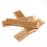 Rufusconcept Delikli Model ( Üçgen ) Ahşap Mum Fitili ve Yapışkanlı Fitil Sehpası 40 Adet ( 25mm x 100mm x 0,5mm )