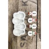 Rufusconcept Kardan Adam Mini 4'lü Silikon Mum Kalıbı