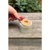 Rufusconcept Mum Toz Kapakları 53mm Çap 20mm x 2 mm Ahşap Fitil Boşluğu 50 Adet