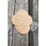 Rufusconcept Mum Toz Kapakları 98mm Çap 35mm x 2 mm Ahşap Fitil Boşluğu 50 Adet
