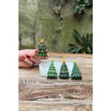 Rufusconcept Noel Çamı 2 Çeşit 4'lü Silikon Mum Kalıbı