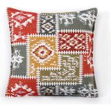 Rug Kilim Kırlent - Beyaz - 45 x 45 cm - Renkli