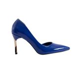 Rugan Kadın Topuklu Stiletto Ayakkabı 9 Cm Altın Kaplama Topuk Vegan Deri Günlük ve Özel Gün Şık Rahat Tasarım (Lacivert, EU Ayakkabı Beden Sistemi, Yetişkin, Kadın, Sayısal, Orta, 36)
