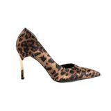 Rugan Kadın Topuklu Stiletto Ayakkabı 9 Cm Altın Kaplama Topuk Vegan Deri Günlük ve Özel Gün Şık Rahat Tasarım (Leopar, EU Ayakkabı Beden Sistemi, Yetişkin, Kadın, Sayısal, Orta, 37)