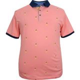 Rugatchi Erkek Büyük Beden Battal Boy Likralı Polo Yaka Tişört ( Beden Bilgisi Açıklama Bölümündedir ) - 3XL - Pembe