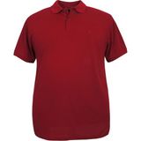 Rugatchi Erkek Büyük Beden Battal Boy Polo Yaka Düz Pike Tişört - 3XL - Bordo