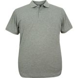 Rugatchi Erkek Büyük Beden Battal Boy Polo Yaka Düz Pike Tişört - 3XL - Gri