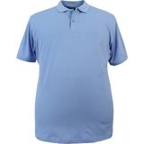 Rugatchi Erkek Büyük Beden Battal Boy Polo Yaka Düz Pike Tişört - 3XL - Mavi