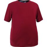 Rugatchi Erkek Büyük Beden Likralı Bisiklet Yaka Tişört - 3XL - Bordo
