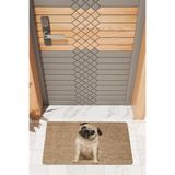 Rugmood Modern Dijtal Baskı Köpek Pug Kapı Önü Paspası