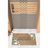 Rugmood Modern Dijtal Baskı Yeşil Stres Getirmek Yasaktır Kapı Önü Paspası