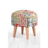 Rugrev Kilim Puf, Beyaz