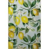 rugs modern Açık Mavi Temalı Ağaç Dalı ve Limon Desenli Modern Dekoratif Halı 2736, 100 x 250