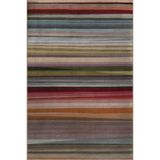 rugs modern Açık Ton Çok Renkli Çizgi Şerit Soyut Desenli Kreatif Modern Dekoratif Halı 3057, 140 x 200