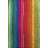 rugs modern Açık Ton Çok Renkli Dikey Çizgi Kesit Desenli Kreatif Modern Dekoratif Halı 2178, 140 x 200