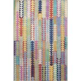 rugs modern Açık Ton Çok Renkli Geometrik Üçgen Şekil Desenli Modern Dekoratif Halı 2315, 140 x 200