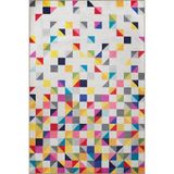 rugs modern Açık Ton Çok Renkli Kristal Şekil Geçişli Desen Kreatif Modern Dekoratif Halı 2152, 80 x 150