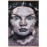 rugs modern Açık Ton Çok Renkli Motifli Soyut Etnik Portre Desenli Kreatif Vintage Dekoratif Halı 2596, 80 x 200