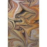 rugs modern Açık Ton Çok Renkli Sürrealist Dalgalı Soyut Spiral Desenli Kreatif Modern Dekoratif Halı 2359, 140 x 200