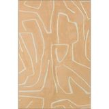 rugs modern Açık Turuncu Dikdörtgenli Desenli Dokuma Taban ve Yıkanabilir Halı miravip9510, 75 x 300