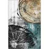 rugs modern Ağaç Kütük Temalı Desenli Dekoratif Ve Yıkanabilir Halı Miravip9312, 100 x 100
