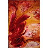 rugs modern Alev Temalı Desenli Dokuma Taban ve Yıkanabilir Halı miravip9441, 140 x 200