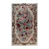 rugs modern Bej Karabağ Desen Renkli Eskitme Dokuma Taban Dekoratif Halı 1457, 80 x 200