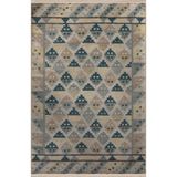 rugs modern Bej Mavi Temalı İskandinav Tasarım Geometrik Desenli Vintage Dekoratif Halı 2980, 140 x 200