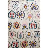 rugs modern Bej Temalı Çok Renkli Kelebek ve Çiçek Desenli Modern Dekoratif Halı 2119, 140 x 200