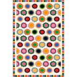 rugs modern Bej Temalı Çok Renkli Nokta Figür Desenli Kreatif Modern Dekoratif Halı 3597, 140 x 200