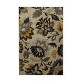 rugs modern Bej Temalı Florak Çiçek Gül Desenli Kreatif Modern Dekoratif Halı 5293, 140 x 200