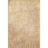 rugs modern Bej Temalı Karışık Şerit Geometrik Şekil Desenli Modern Dekoratif Halı 1911, 140 x 200