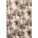 rugs modern Bej Temalı Tropikal Tasarım Palmiye Ağacı Desenli Modern Dekoratif Halı 3359, 140 x 200