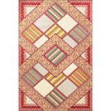 rugs modern Bej Turuncu Temalı Çiçek Geometrik Desenli Vintage Dekoratif Halı 3425, 120 x 120