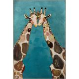 rugs modern Berlin Mavi Temalı Zürafa Desenli Kreatif Modern Dekoratif Halı 2156, 140 x 200